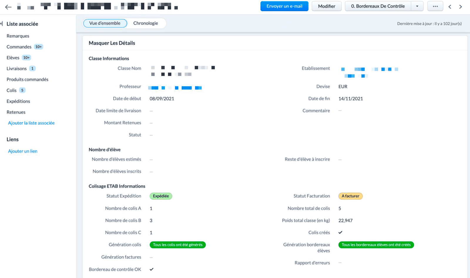 Zoho CRM Vue d'ensemble d'une classe