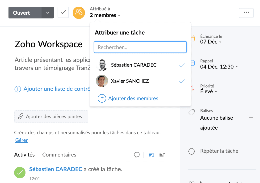 ZohoWorkplace demo